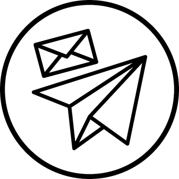 Estilo del icono del avión de correo