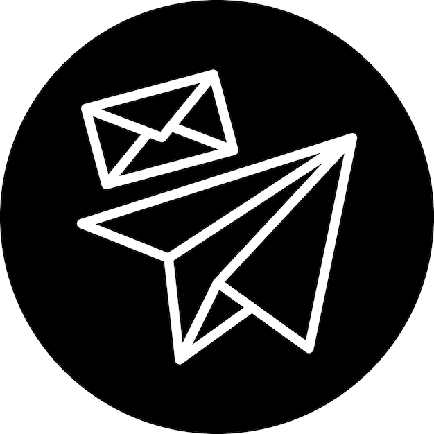 Estilo del icono del avión de correo
