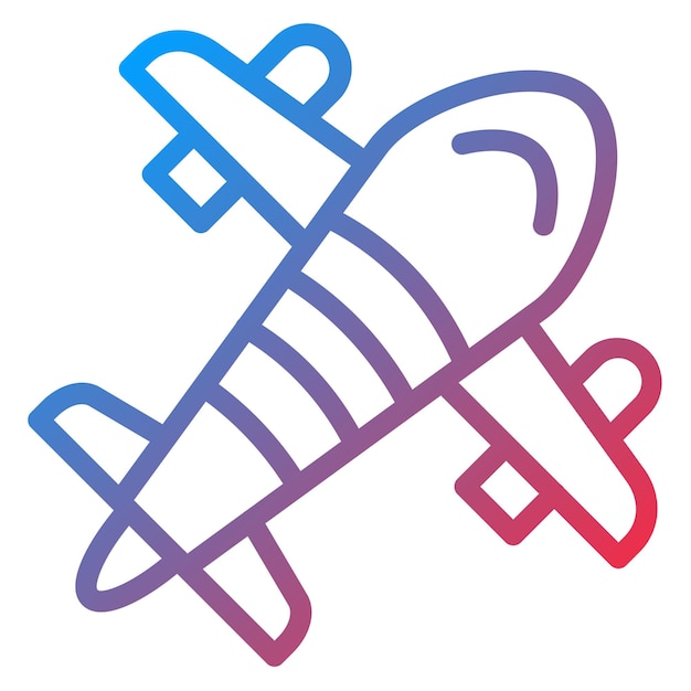 Estilo de icono de avión de diseño vectorial
