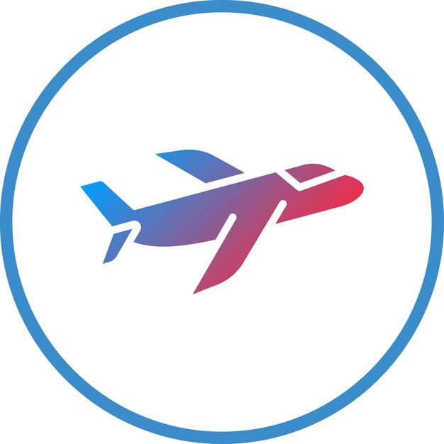 Estilo de icono de avión de diseño vectorial