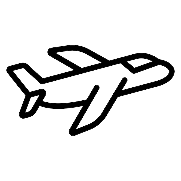 Estilo de icono de avión de diseño vectorial