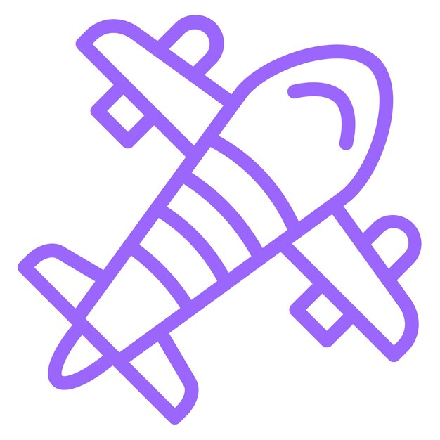 Estilo de icono de avión de diseño vectorial