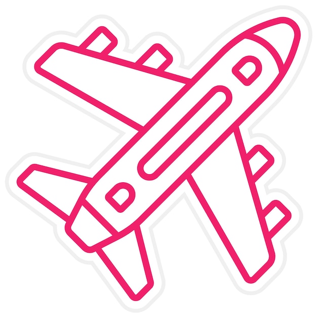 Vector estilo de icono de avión de diseño vectorial