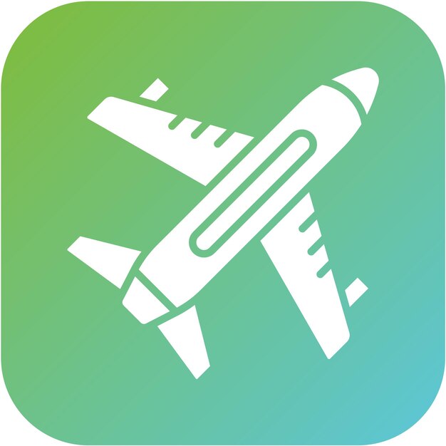 Estilo de icono de avión de diseño vectorial