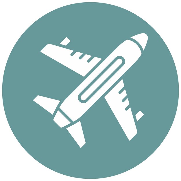 Estilo de icono de avión de diseño vectorial