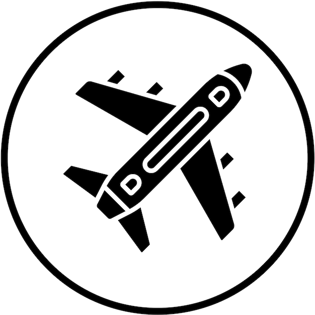 Estilo de icono de avión de diseño vectorial