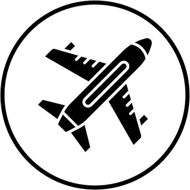 Estilo de icono de avión de diseño vectorial