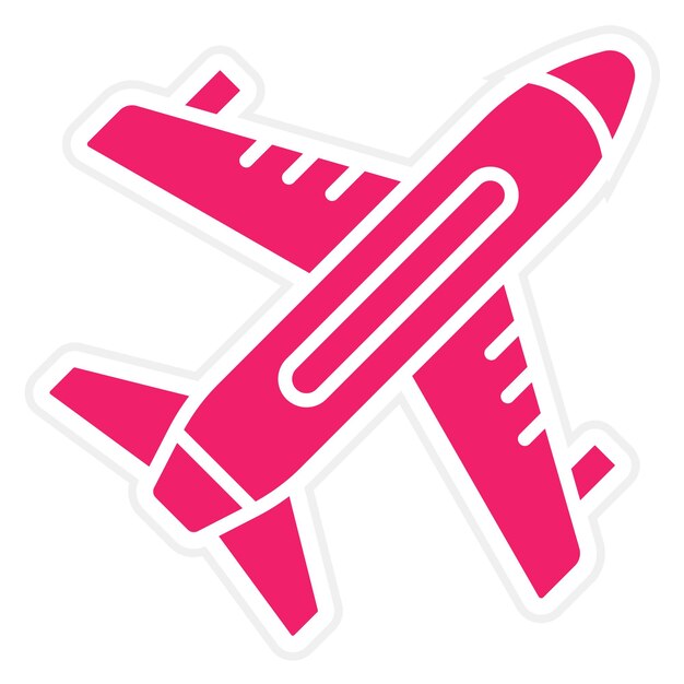Estilo de icono de avión de diseño vectorial