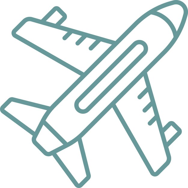 Estilo de icono de avión de diseño vectorial