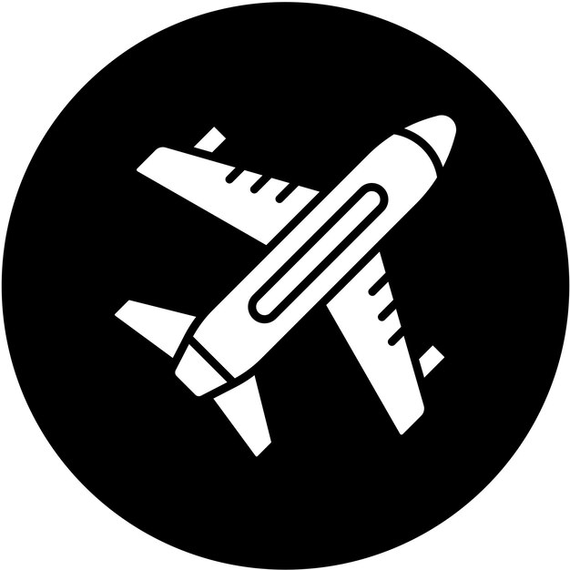 Estilo de icono de avión de diseño vectorial