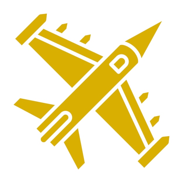 Estilo del icono del avión del ejército