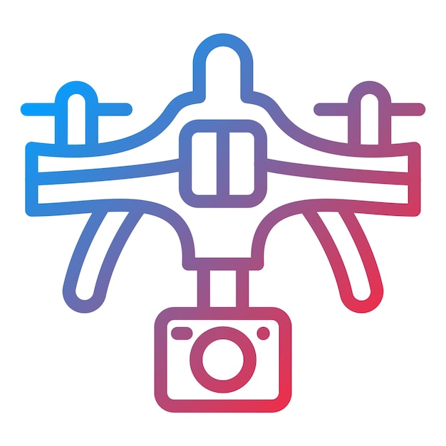 Estilo del icono del avión no tripulado