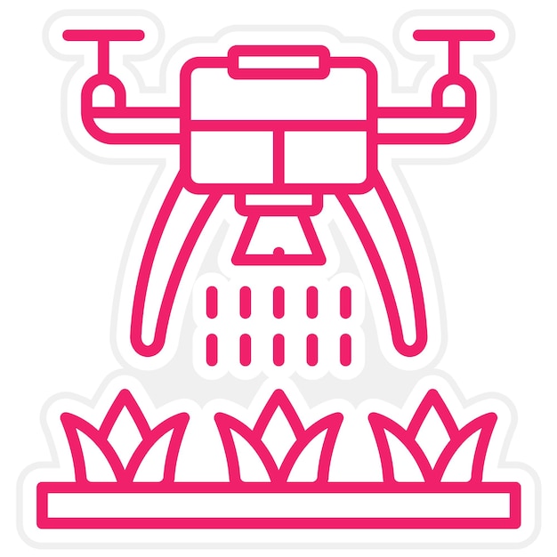 Estilo del icono del avión no tripulado