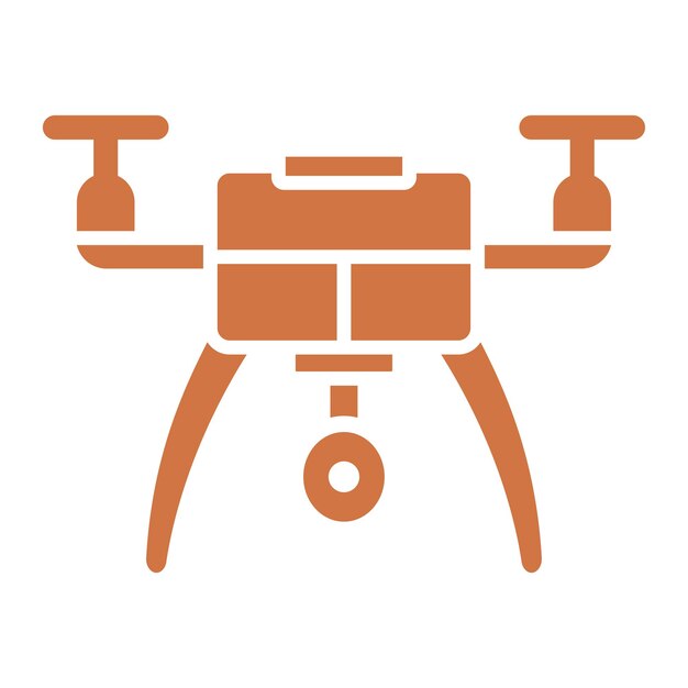 Estilo del icono del avión no tripulado