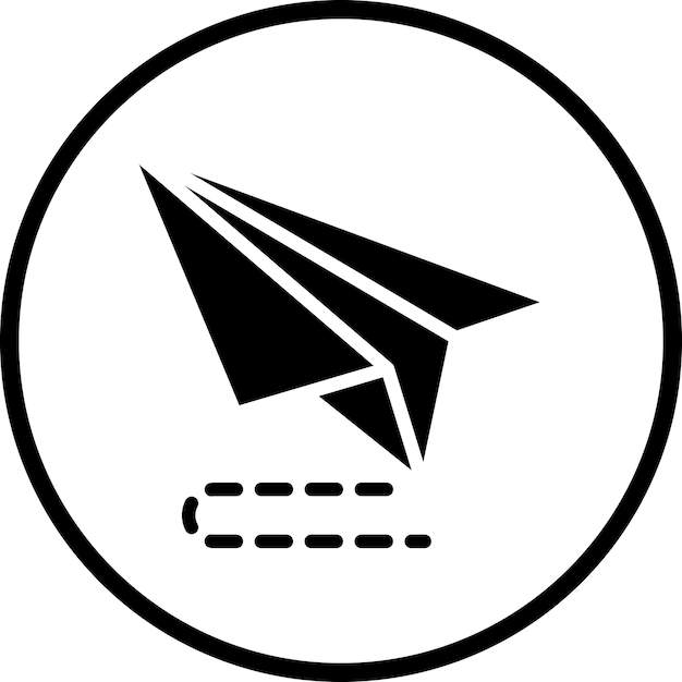 Estilo del icono del avión de papel