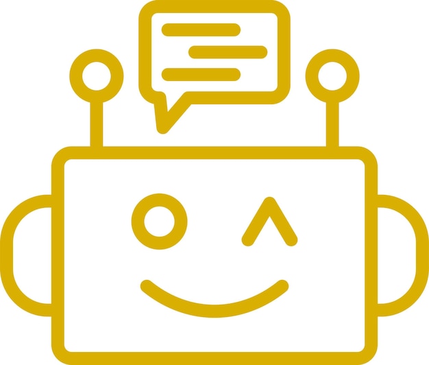 Estilo de icono de ayuda de diseño vectorial de chatbot