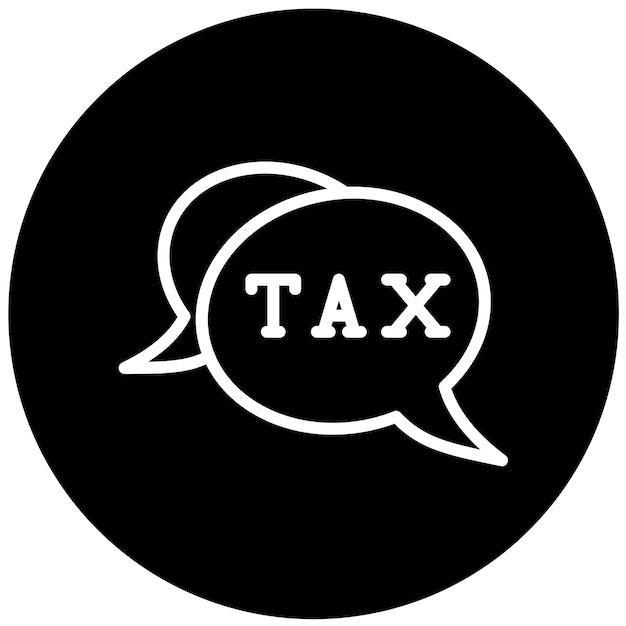 Estilo del icono de ayuda de diseño vectorial de impuestos