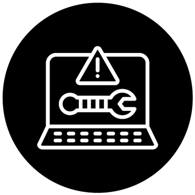 Estilo del icono de ayuda para solucionar problemas de diseño vectorial