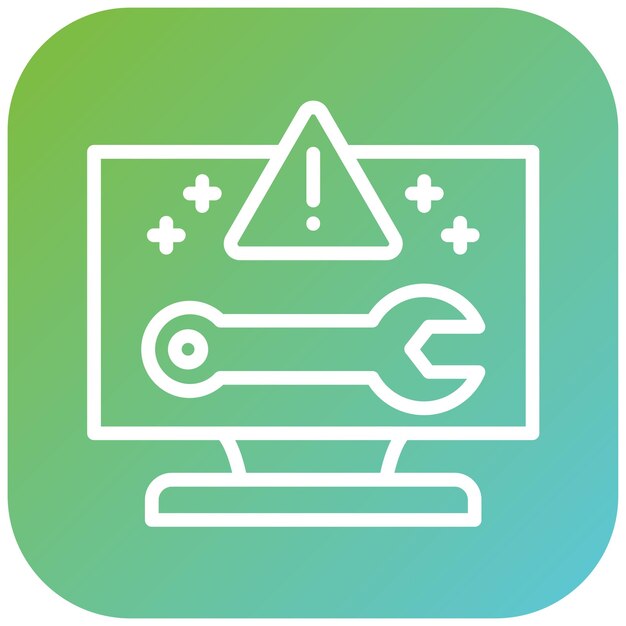Estilo del icono de ayuda para solucionar problemas de diseño vectorial