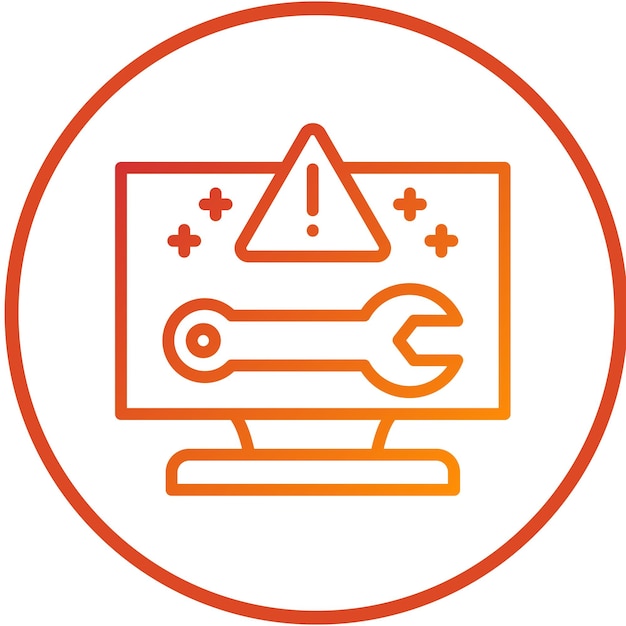 Estilo del icono de ayuda para solucionar problemas de diseño vectorial