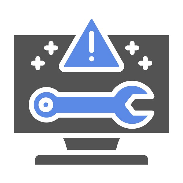 Estilo del icono de ayuda para solucionar problemas de diseño vectorial