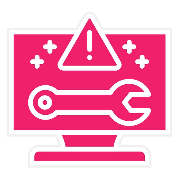 Estilo del icono de ayuda para solucionar problemas de diseño vectorial