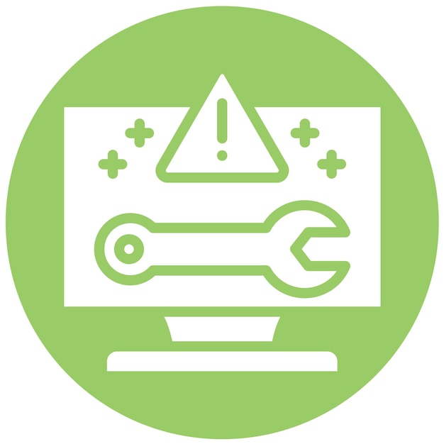 Estilo del icono de ayuda para solucionar problemas de diseño vectorial
