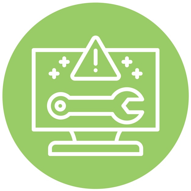 Estilo del icono de ayuda para solucionar problemas de diseño vectorial