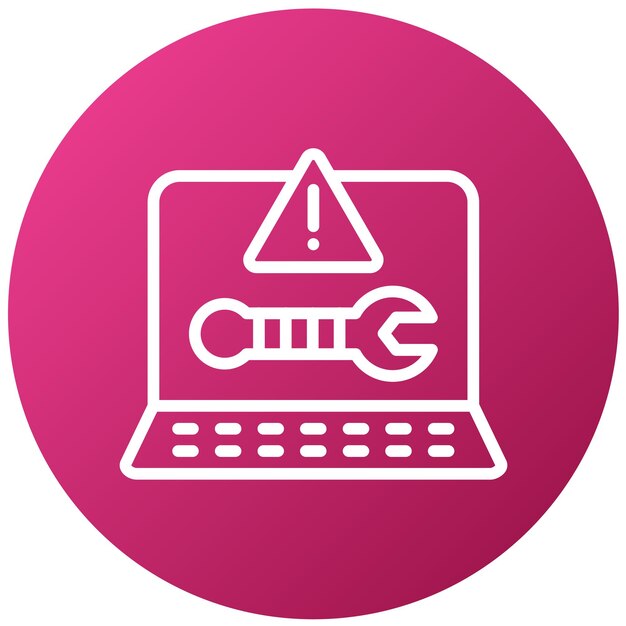 Estilo del icono de ayuda para solucionar problemas de diseño vectorial