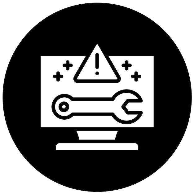 Estilo del icono de ayuda para solucionar problemas de diseño vectorial