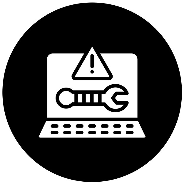 Estilo del icono de ayuda para solucionar problemas de diseño vectorial