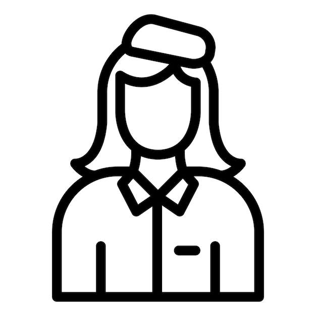 Estilo del icono de la azafata