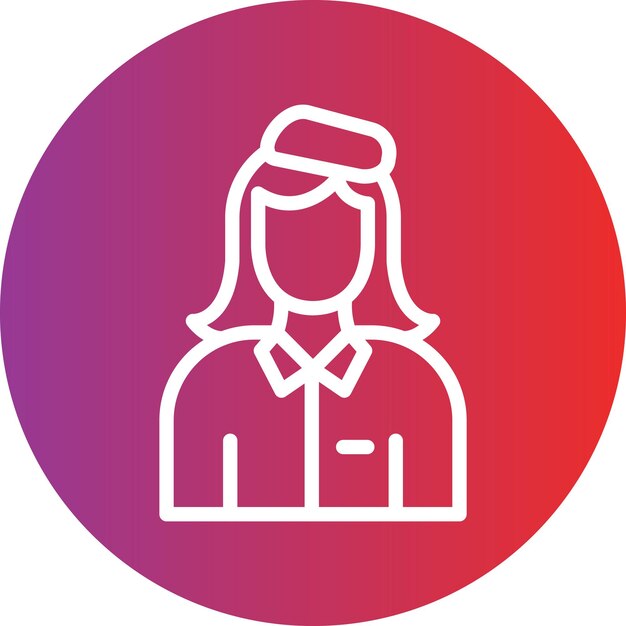 Estilo del icono de la azafata