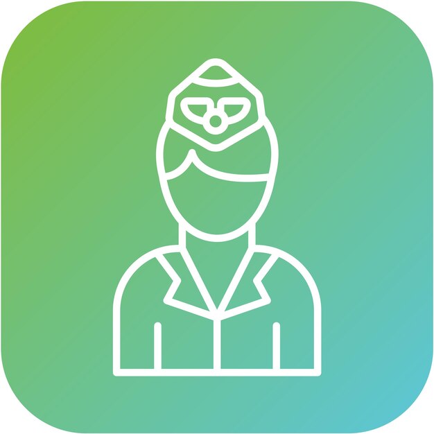 Estilo del icono de la azafata