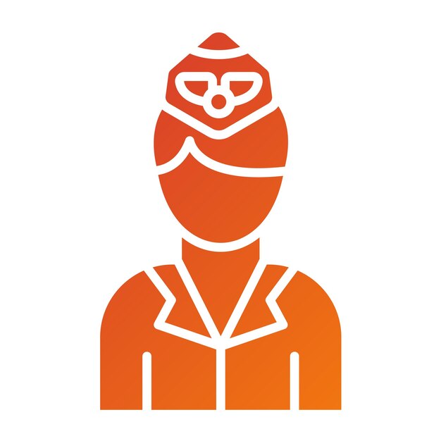 Estilo del icono de la azafata