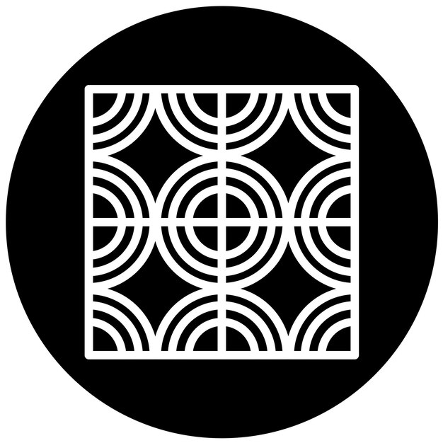 Estilo del icono de los azulejos de diseño vectorial