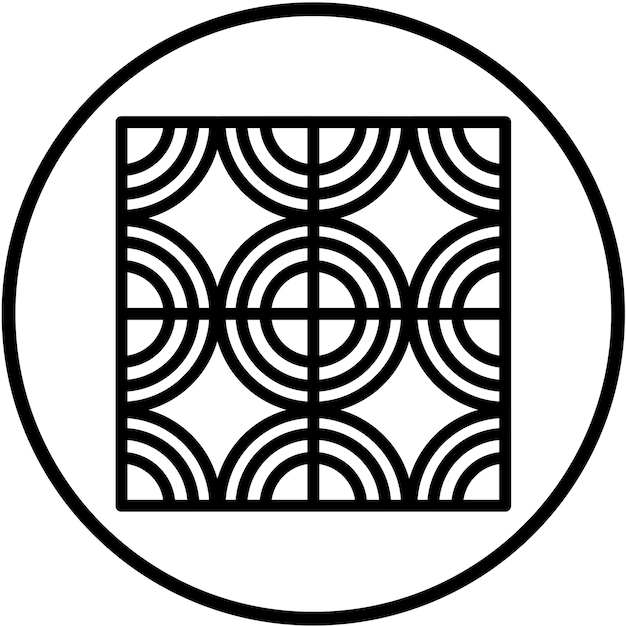 Estilo del icono de los azulejos de diseño vectorial