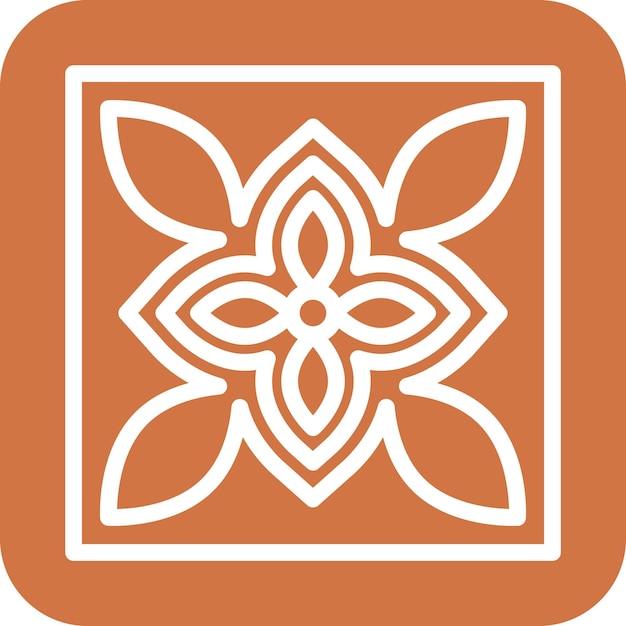 Estilo de icono de los azulejos de piso de diseño vectorial