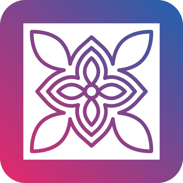 Estilo de icono de los azulejos de piso de diseño vectorial