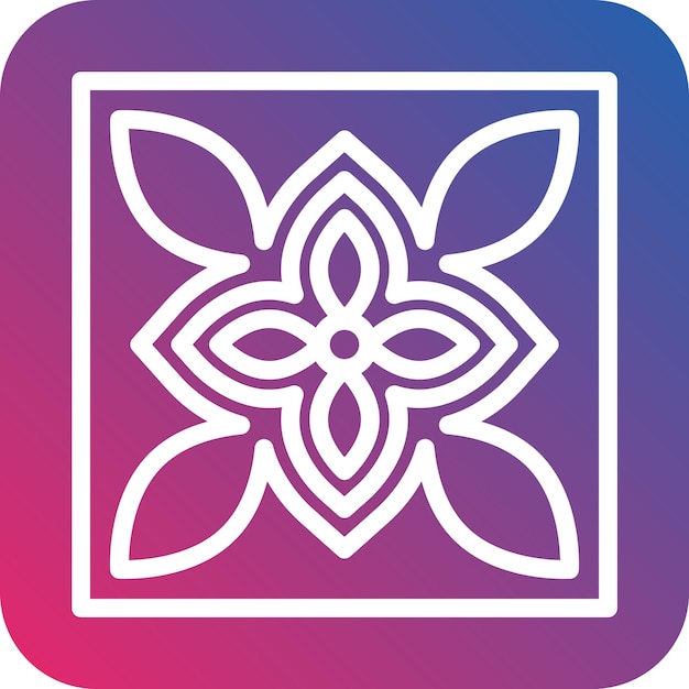 Estilo de icono de los azulejos de piso de diseño vectorial
