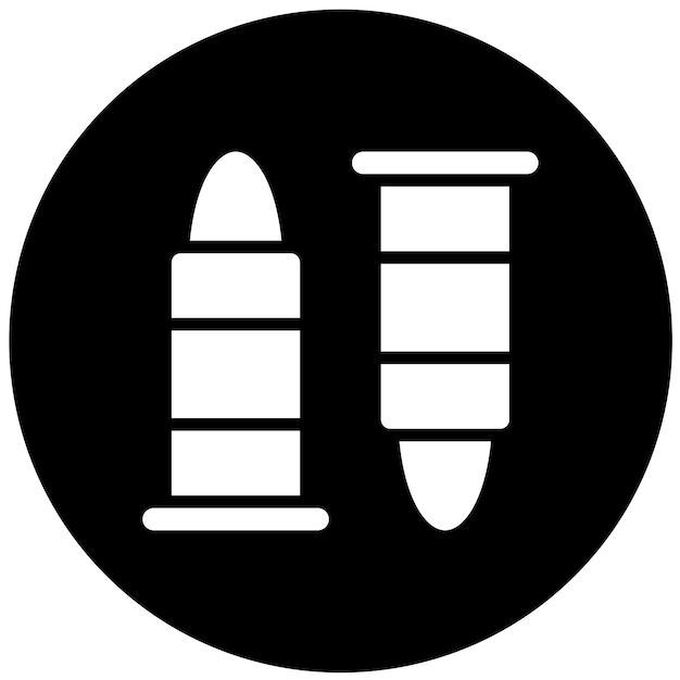 Estilo de icono de bala de diseño vectorial