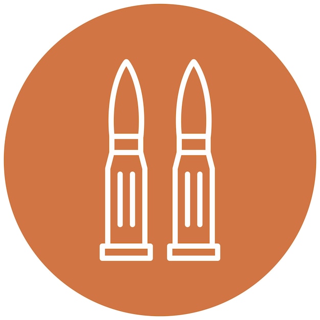 Estilo de icono de bala de diseño vectorial