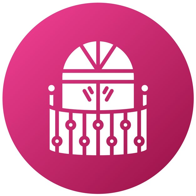 Estilo de icono de balcón de diseño vectorial