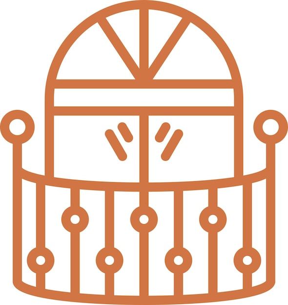 Estilo de icono de balcón de diseño vectorial