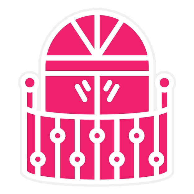 Estilo de icono de balcón de diseño vectorial