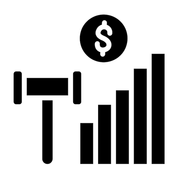 Vector estilo de icono de bancarrota de diseño vectorial