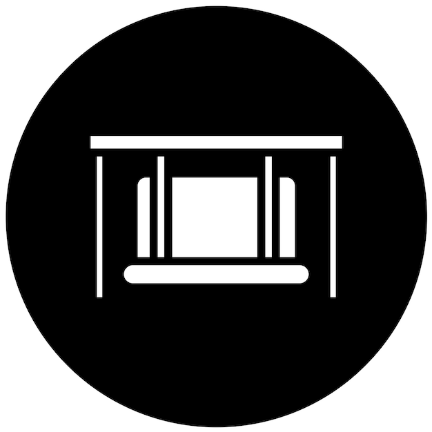 Estilo del icono del banco de balanceo de diseño vectorial