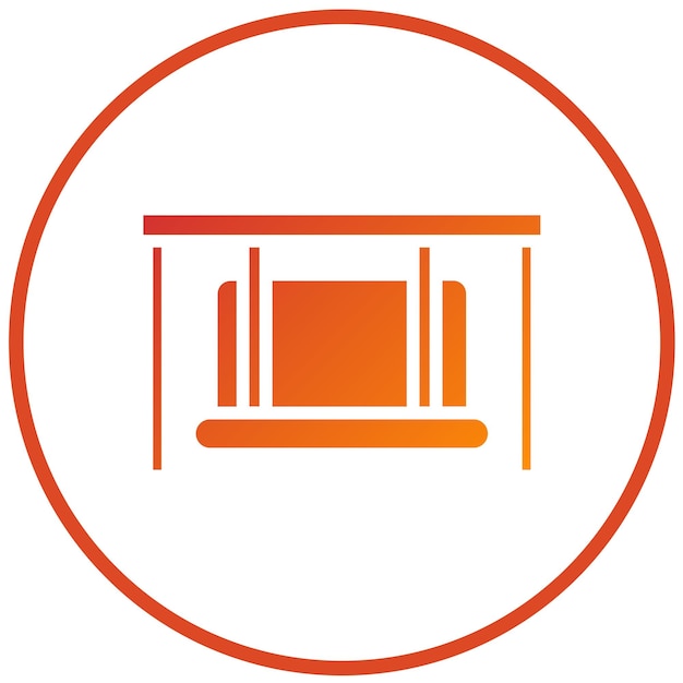 Estilo del icono del banco de balanceo de diseño vectorial