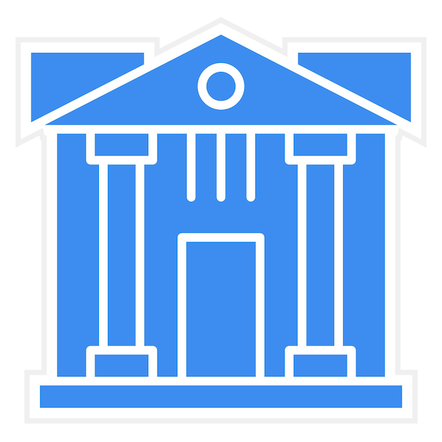 Estilo de icono del banco de diseño vectorial