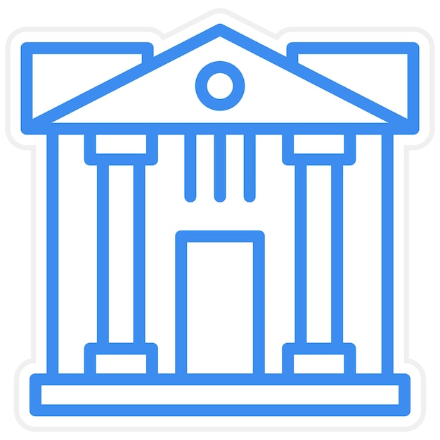 Estilo de icono del banco de diseño vectorial